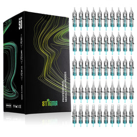 STIGMA front packaging showing aquamarine cartridges and kit clarity benefit
