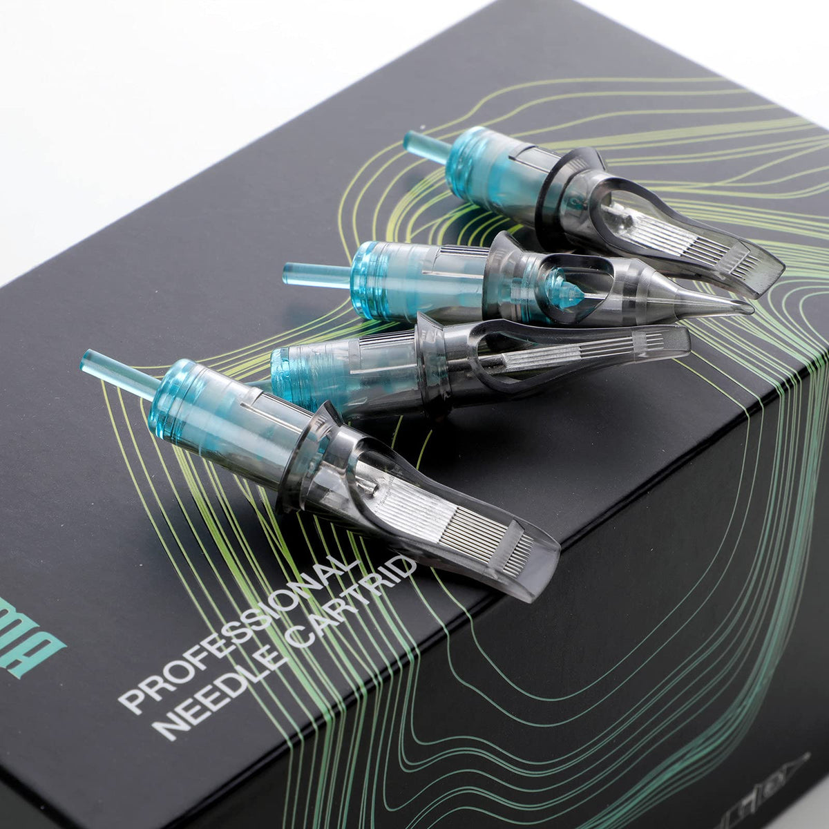 STIGMA cartridge next to a hand showing scale and ergonomic size benefit