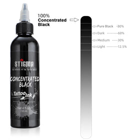 STIGMA bottle next to common objects showing 120ml scale for fewer refills