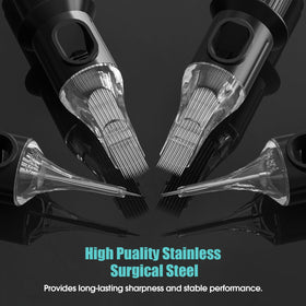 STIGMA cartridge fitted on a tattoo machine showing reliable in-use performance