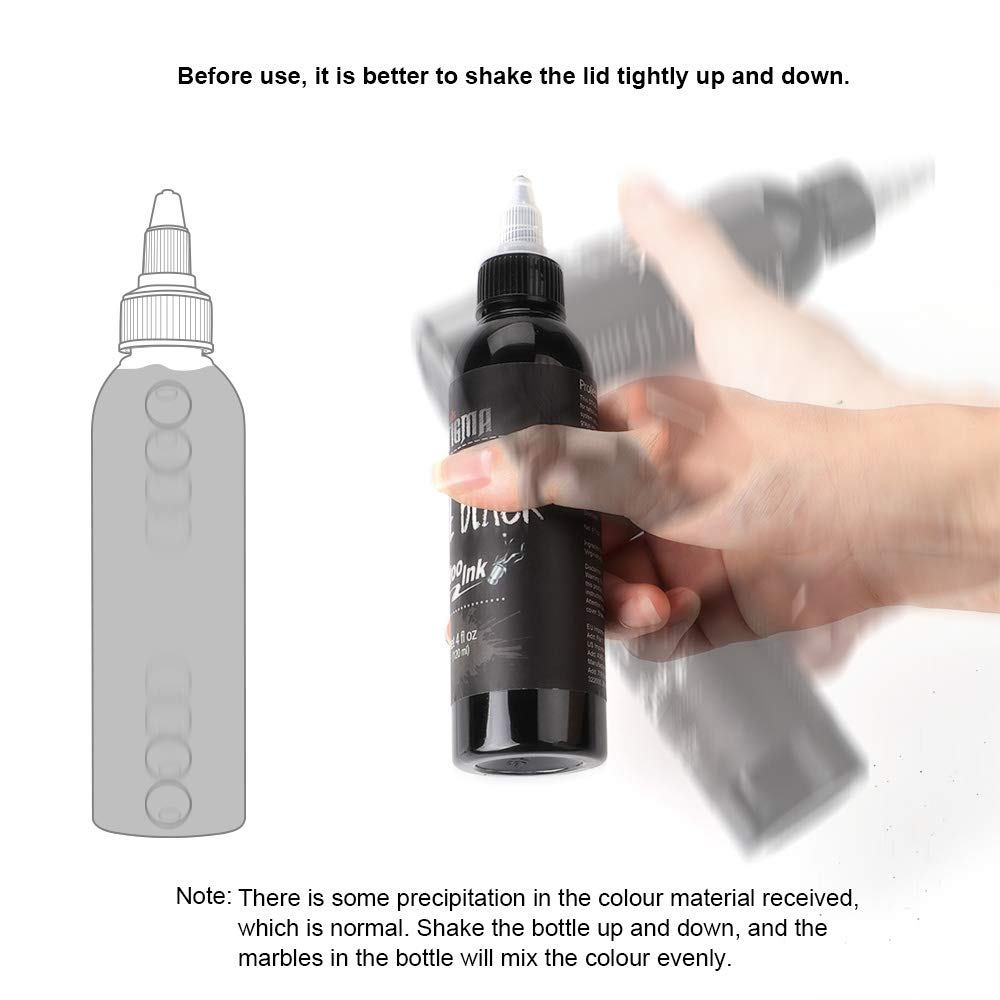 STIGMA ink poured into a sterile cup illustrating easy dispensing and reduced waste