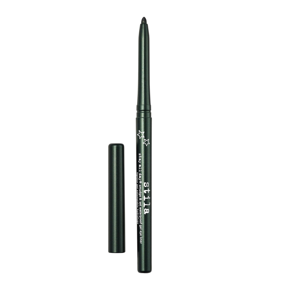 stila gel liner front packaging showing sleek pencil and cap, easy-grip design