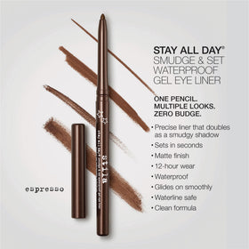 stila gel liner tip close-up illustrating smooth glide and creamy texture