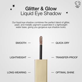 stila macro of glitter particles highlighting intense metallic sparkle