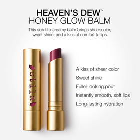 stila side view of balm on lips highlighting high-shine reflective glow