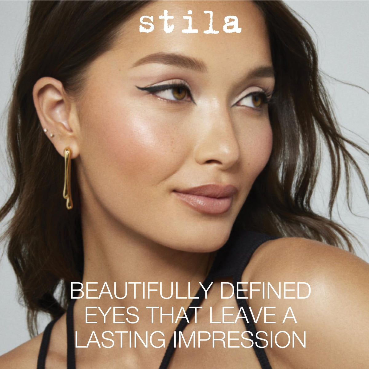 stila intense black swatch on skin highlighting rich pigment and smooth glide
