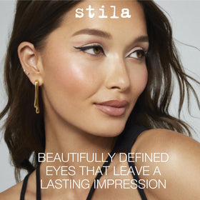 stila intense black swatch on skin highlighting rich pigment and smooth glide