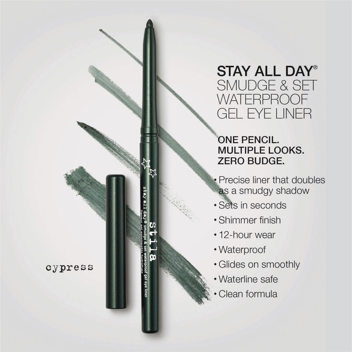 stila liner tip close-up showing creamy gel texture for smooth application