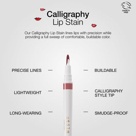 stila lip stain texture on fingertip illustrating lightweight, non-drying formula benefits