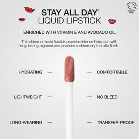 stila lipstick worn by model in lifestyle scene demonstrating durable finish