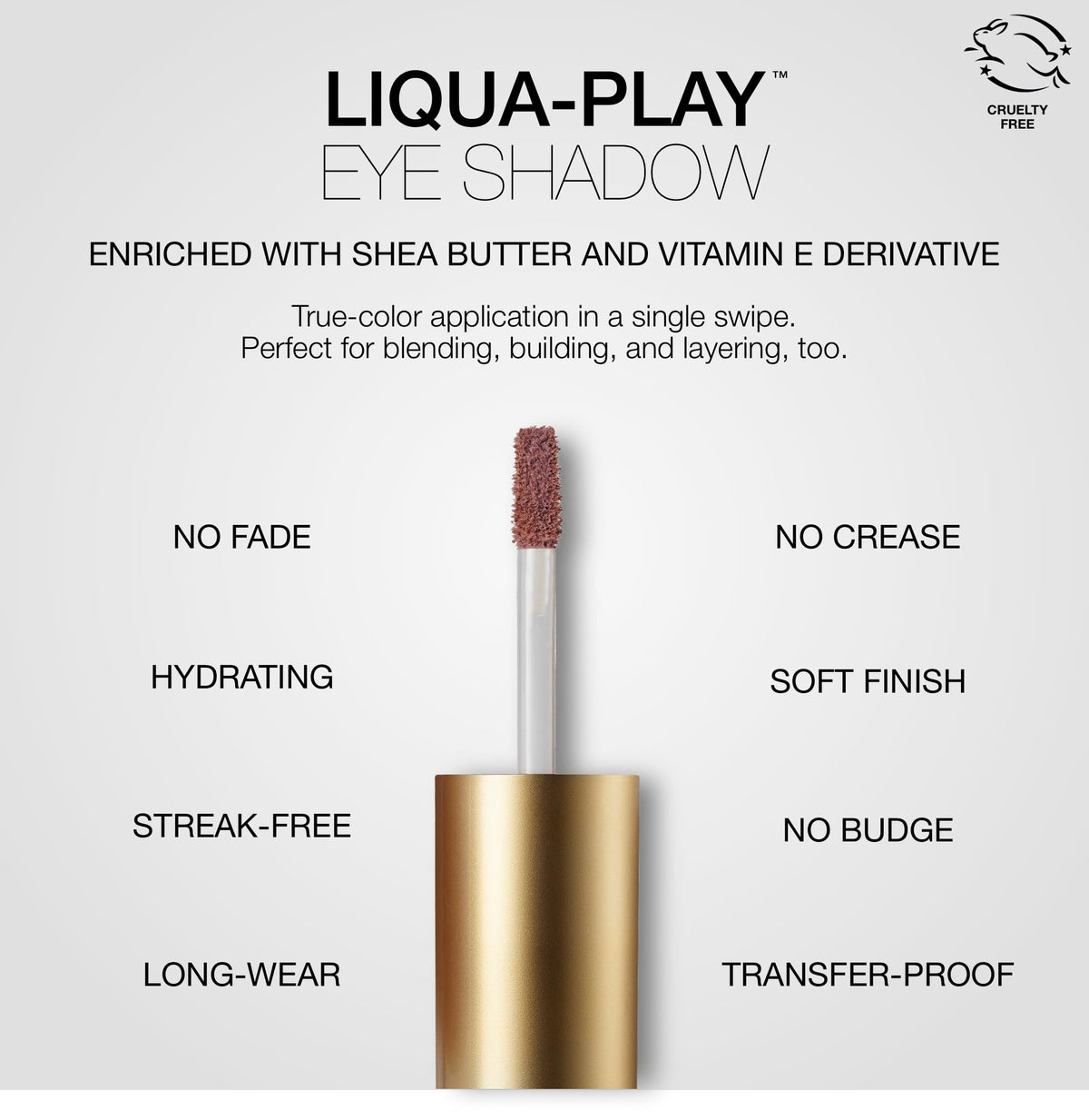 stila Liqua Play applicator wand displaying doe-foot tip for precise application