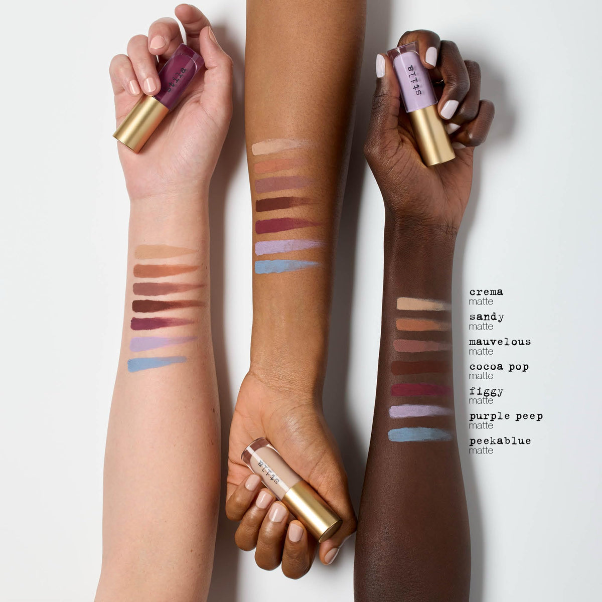 stila Liqua Play applied on eye demonstrating matte finish and long-wear comfort
