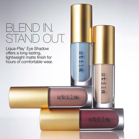 stila Liqua Play lifestyle packaging with bag for travel-ready, everyday convenience
