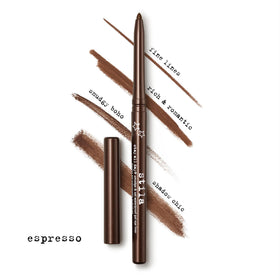 stila pencil texture swatch on skin showing rich pigment and buildable color