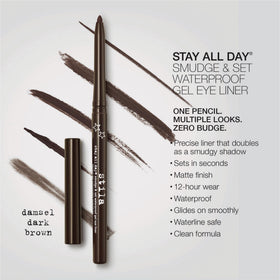 stila close-up of creamy gel pencil tip illustrating smooth glide and rich payoff