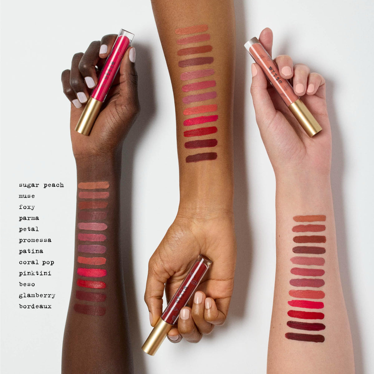 stila shade Petal tube lying flat showing label and color accuracy