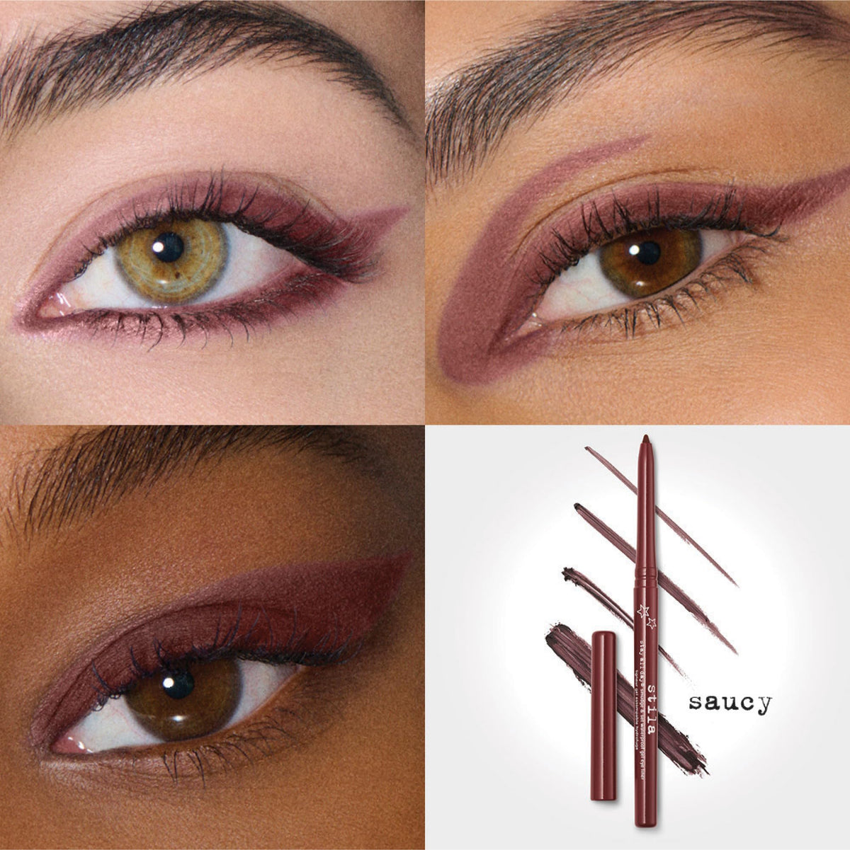 stila smudged eye look demonstrating blendability and wearable finish
