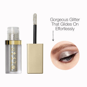 stila texture swatched on arm showing dense shimmer and blendable finish