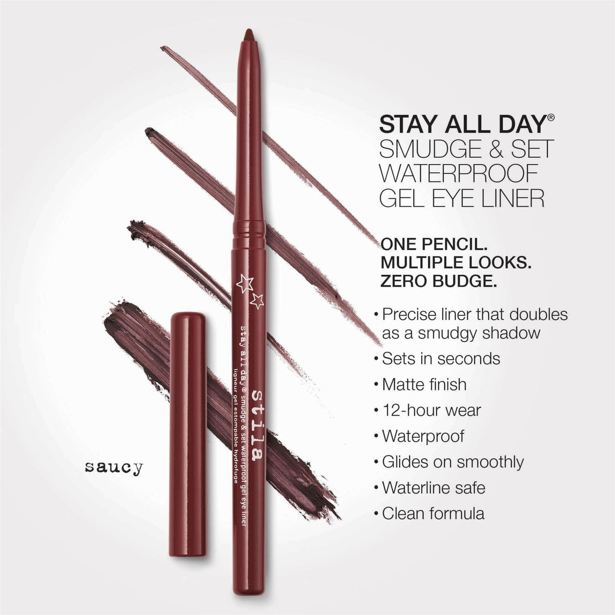 stila close-up of gel tip highlighting smooth glide and rich pigment