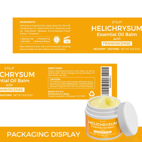 STILIP label closeup highlighting botanical ingredients and benefits