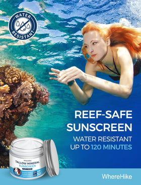 STILIP on a beach scene promoting reef-safe use and eco benefit