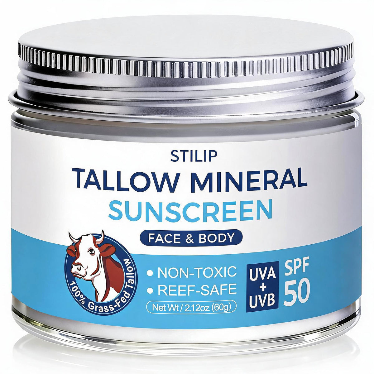 STILIP front packaging showing SPF 50 and clean formula benefit