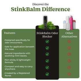 StinkBalm used by a healthcare worker offering quick odor masking support