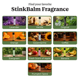 StinkBalm in a carry-on setting for travelers needing situational freshness