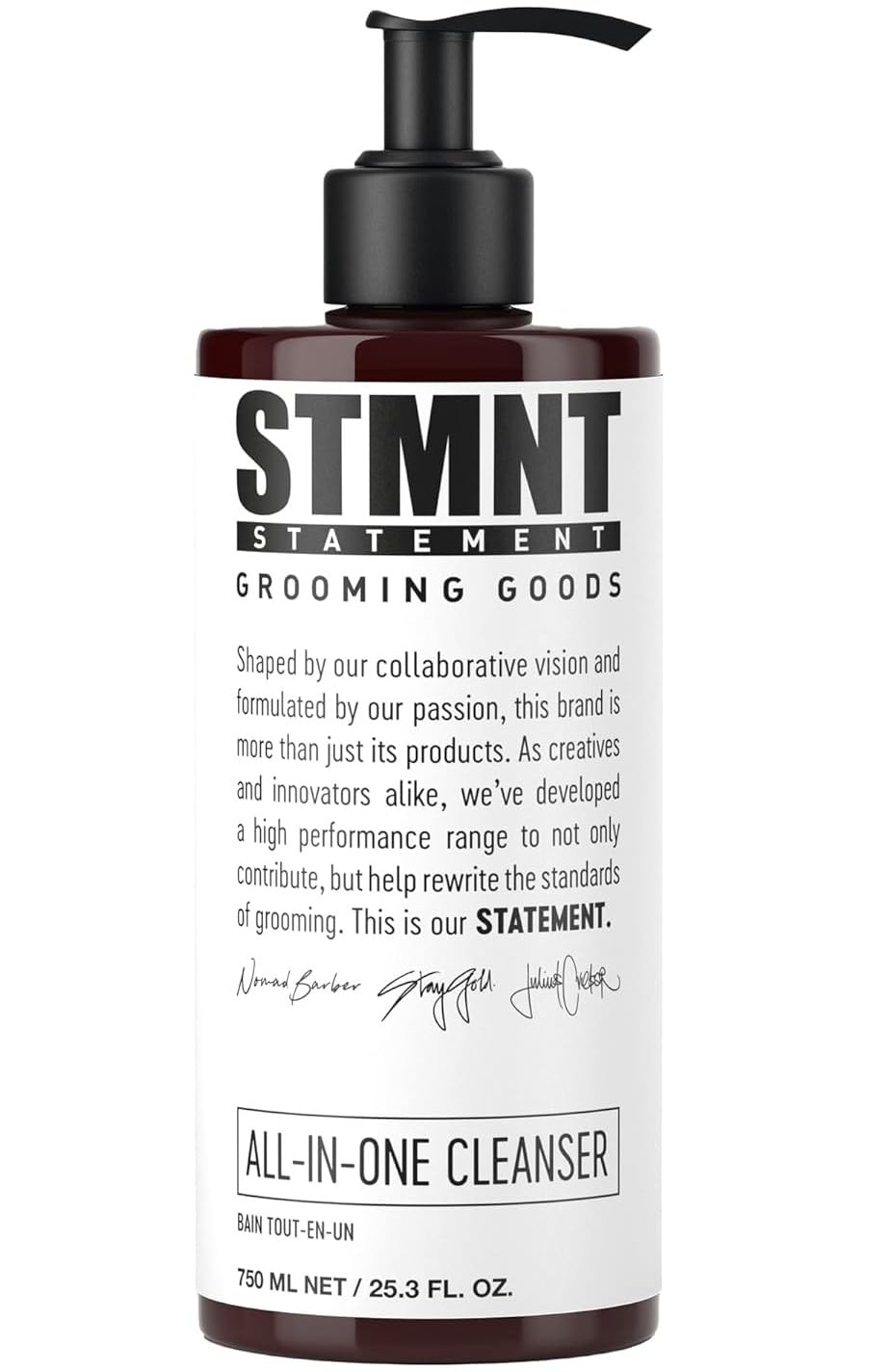 STMNT front packaging showing bottle and branding for easy recognition and shelf appeal