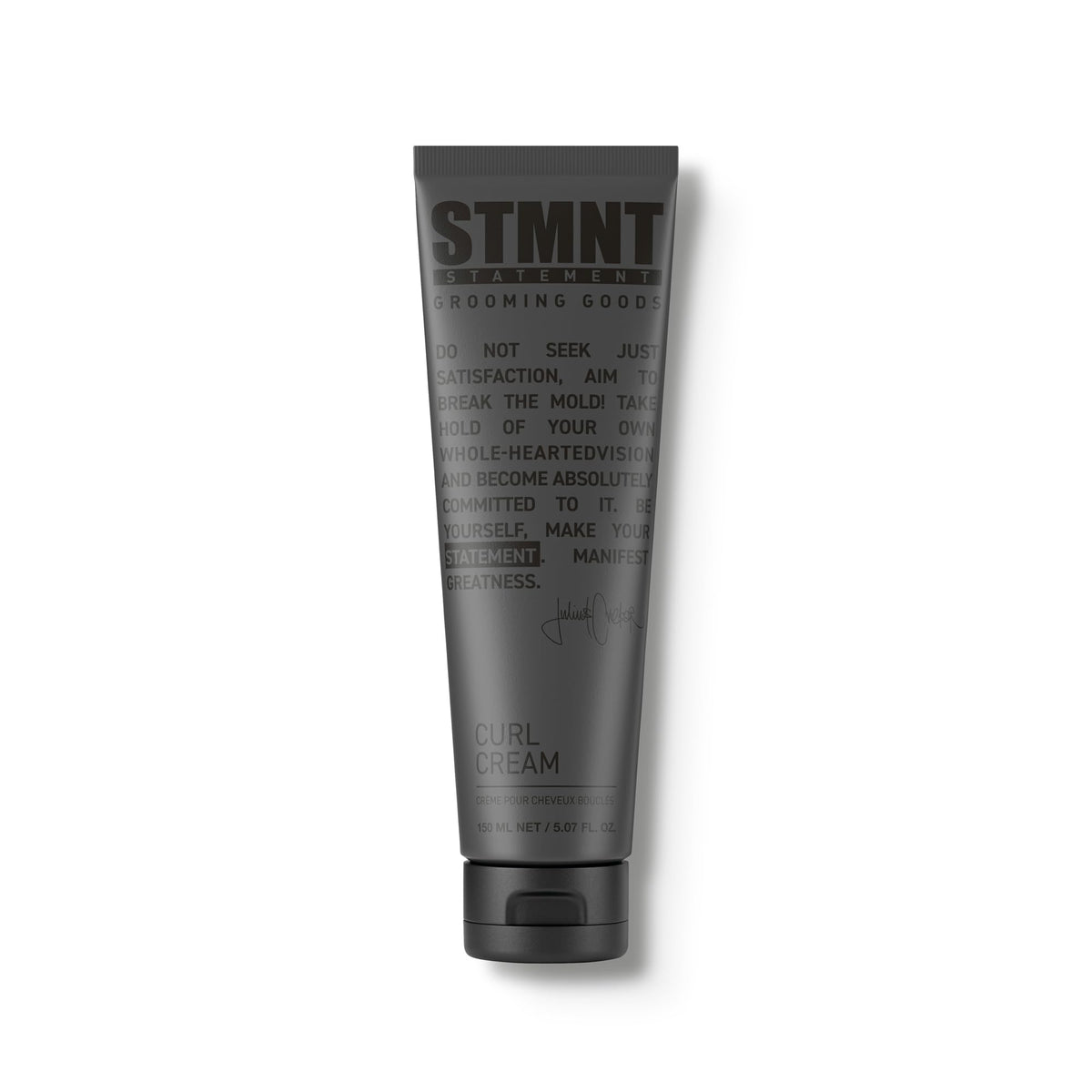 STMNT curl cream front packaging showing product and brand benefits