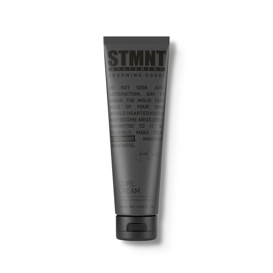 STMNT curl cream front packaging showing product and brand benefits