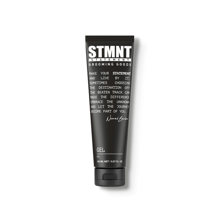 STMNT gel front bottle showing full packaging and clear brand benefit