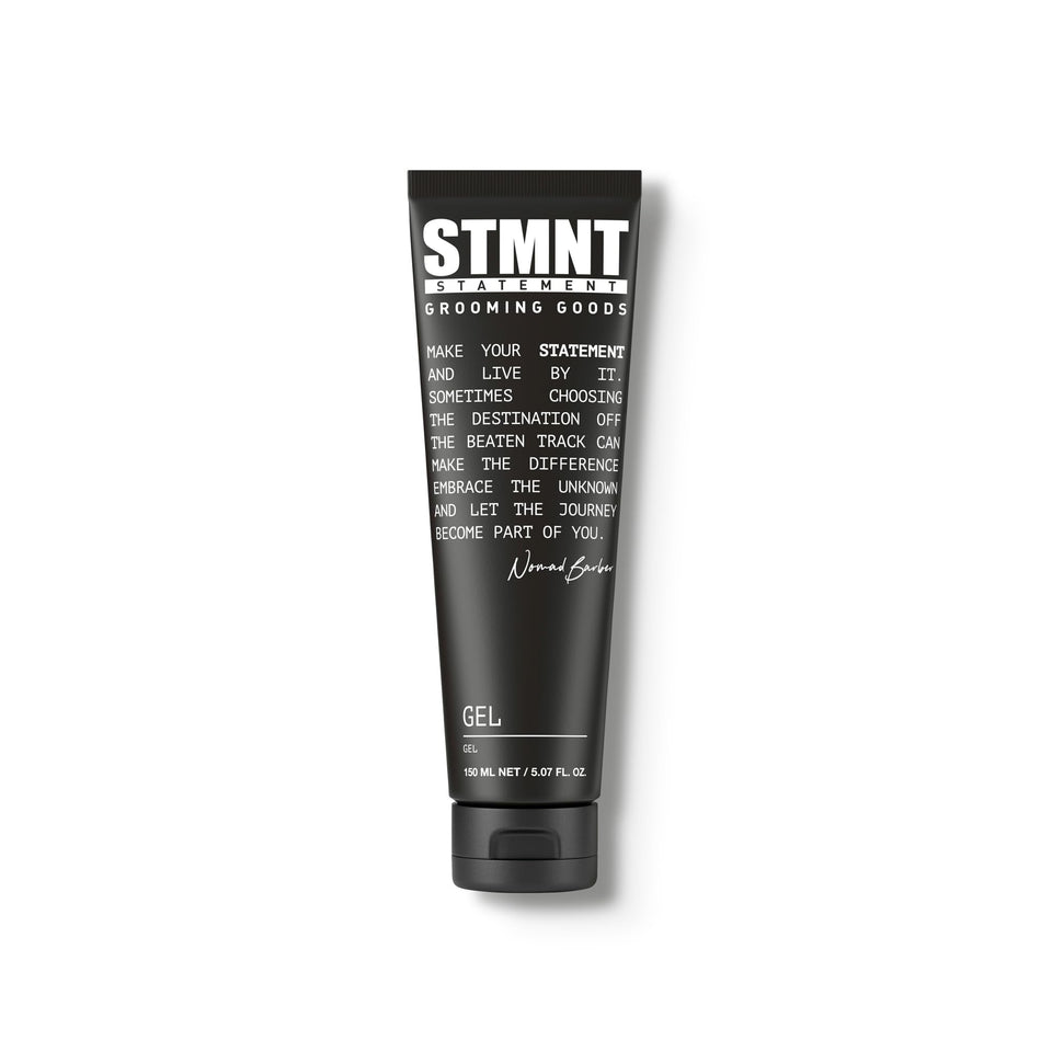 STMNT gel front bottle showing full packaging and clear brand benefit