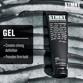 STMNT gel texture close-up displaying satin semi-matte finish benefit