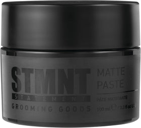 STMNT matte paste front packaging showing brand and size for clear product identification