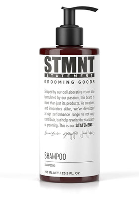 STMNT front bottle view showing label and 25.3 oz size for clear identification and storage benefit