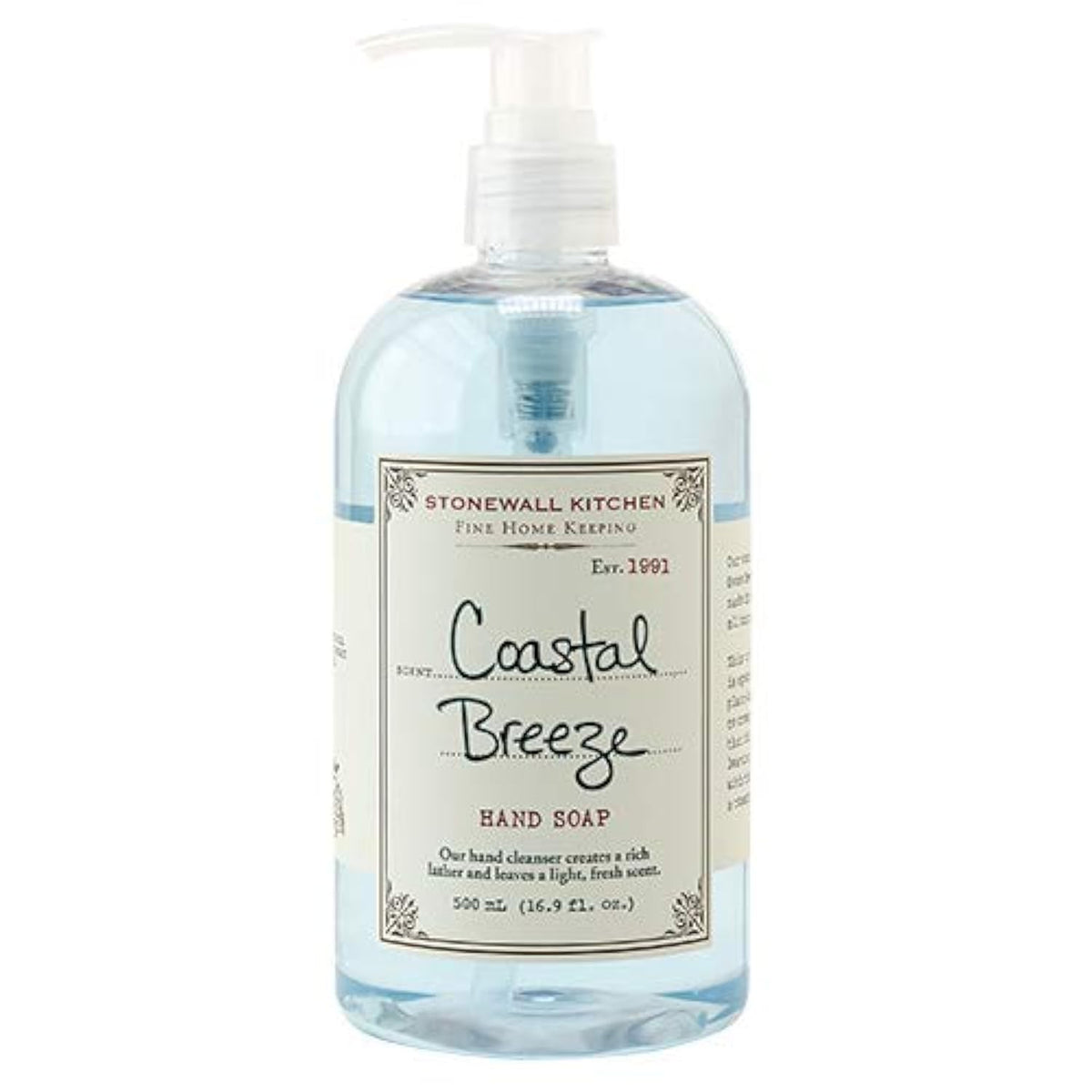Stonewall Kitchen front packaging showing two 16.9 oz bottles and fresh scent benefit