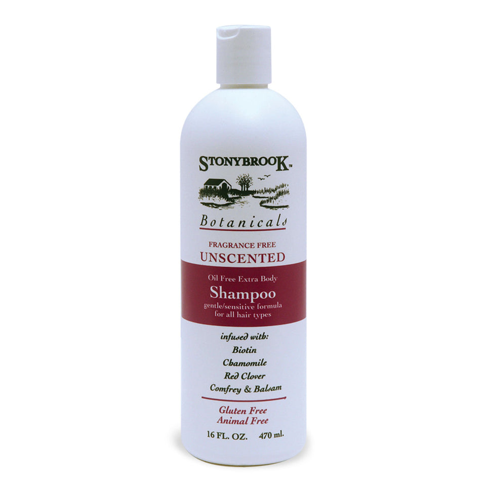 Stonybrook front bottle showing label and size, unscented gentle clean