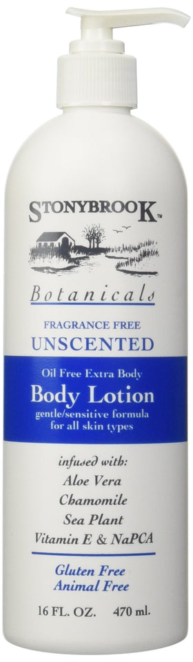 Stonybrook bottle front view showing unscented label and 16 fl oz with reliable daily use