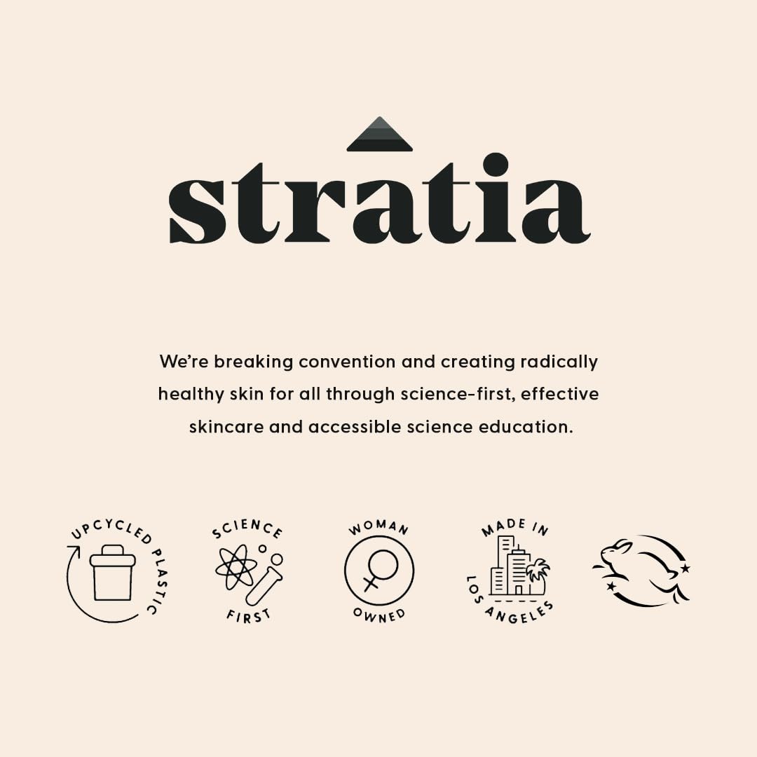 Stratia tube open showing dispenser preserving ingredient stability