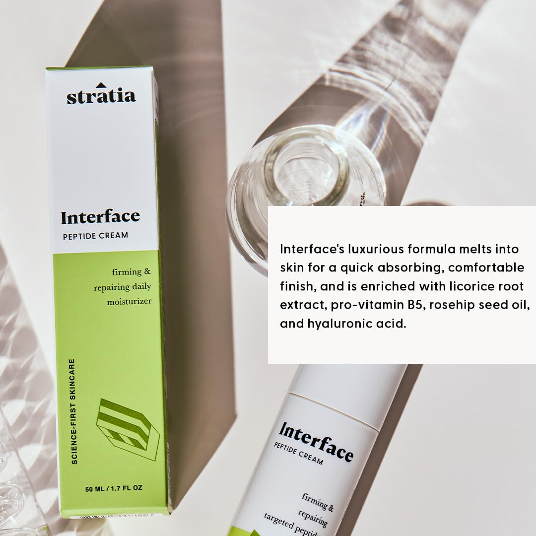 Application shot of Stratia under makeup illustrating lightweight layering benefit