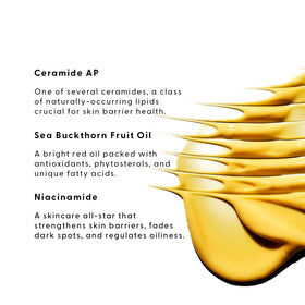 Stratia Lipid Gold with niacinamide bottle emphasizing brightening support
