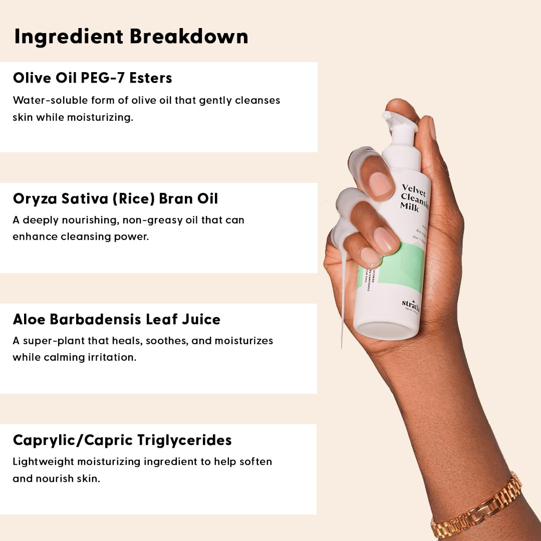 Stratia ingredient highlight aloe leaf indicating soothing, calming benefits