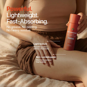Strawberry application underarm demonstrating targeted brightening benefit
