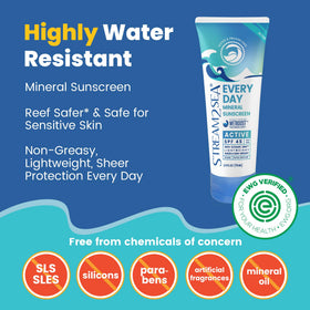 STREAM 2 SEA applying sunscreen to face for visible, non‑greasy protection