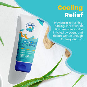 STREAM 2 SEA being applied to forearm demonstrating cooling relief after sun