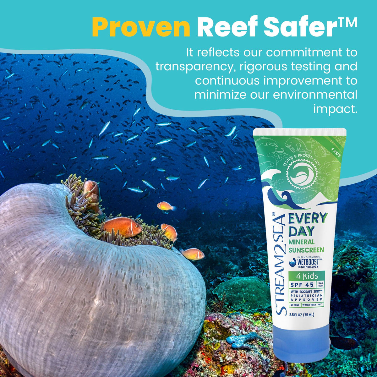 STREAM 2 SEA tube on sustainable sugarcane resin emphasizing eco packaging