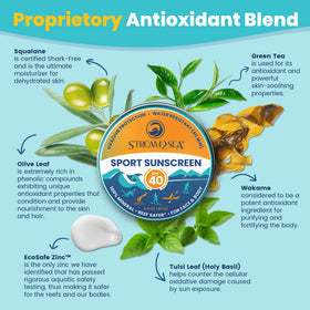 STREAM 2 SEA label and ingredient list emphasizing eco-safe formula
