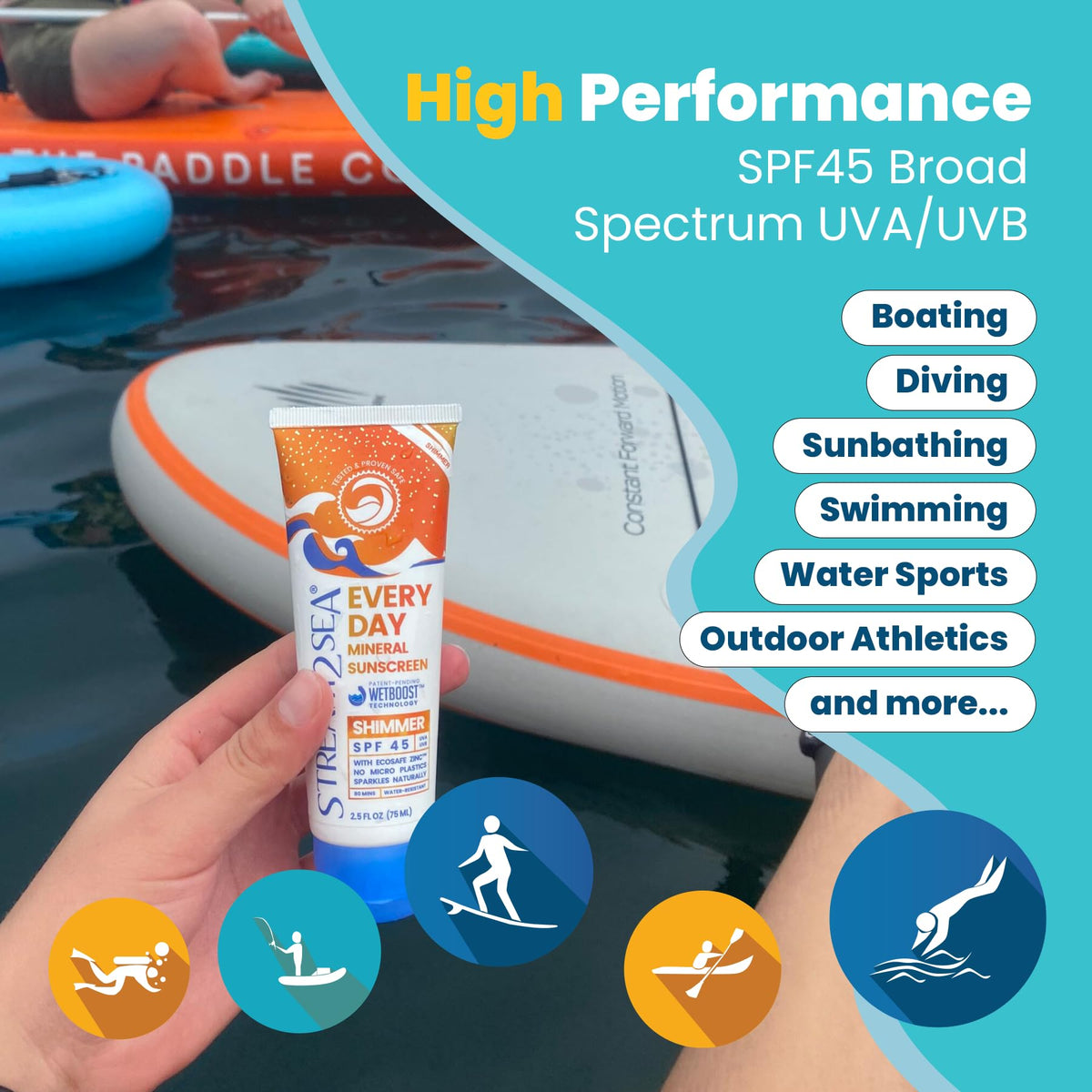 STREAM 2 SEA blending product on arm for buildable shimmer