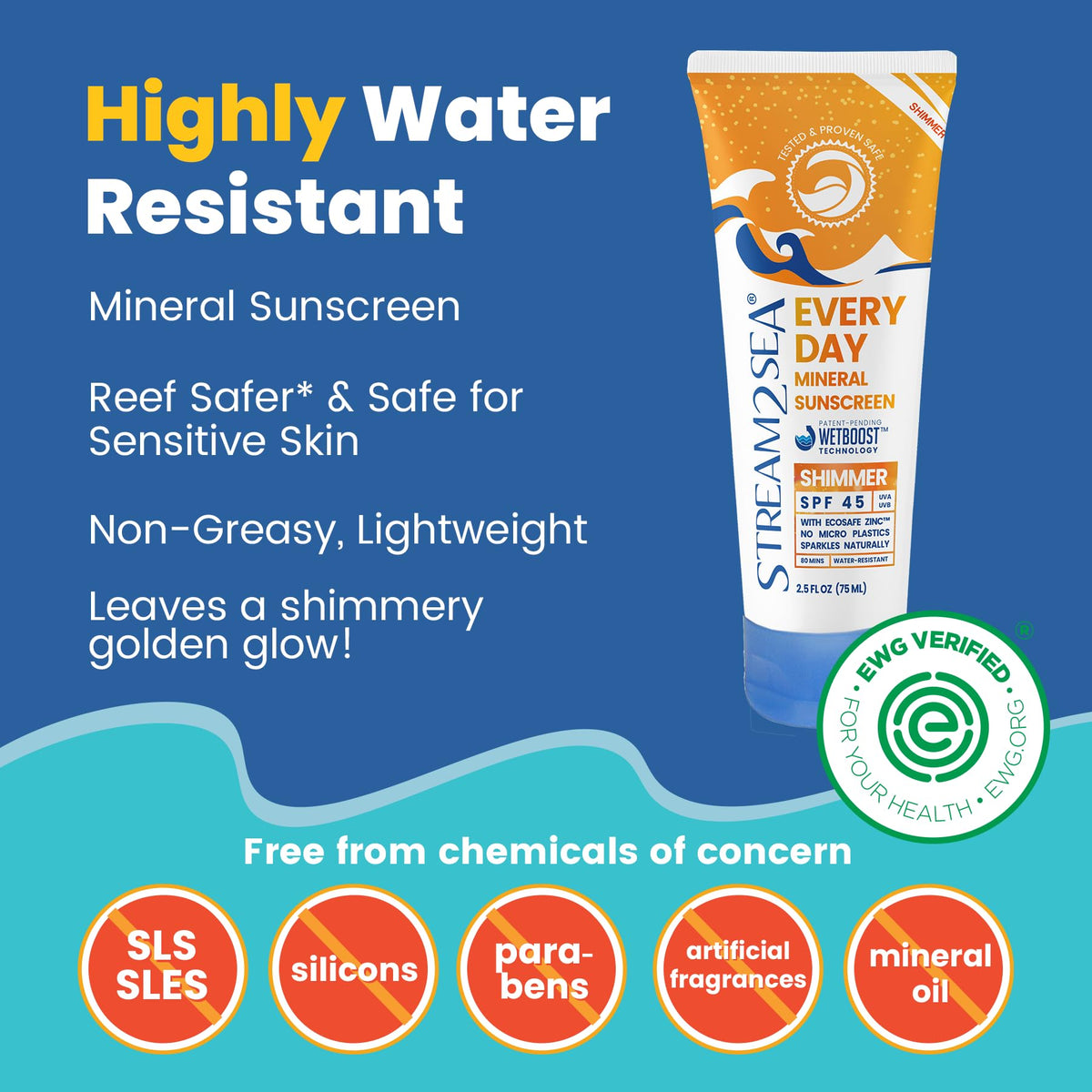 STREAM 2 SEA applying golden glow to face for subtle radiance